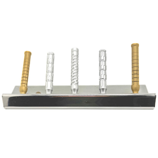 The Goodfellas' Smile, 5 SLOT - 304 Stainless Steel Safety Razor Stand, Compatible with all Models & Brands - Holds 5 Double Edge Razors - Crafted in Italy