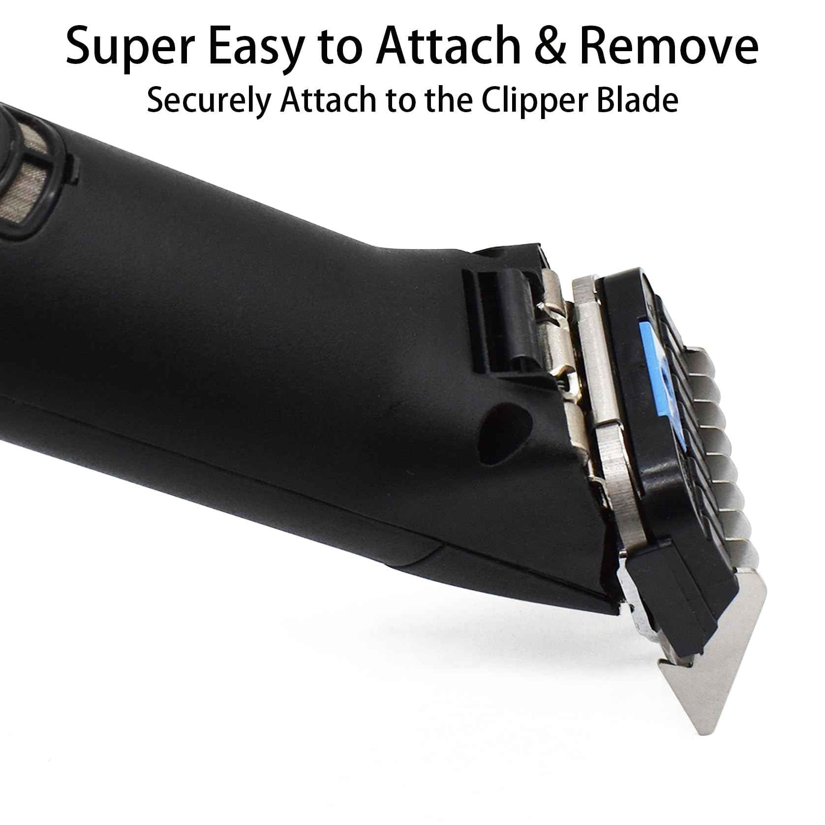 Professional Animal Stainless Steel Attachment Guide Guard Combs for A5 Style Detachable Blade Pet Groomers, 1/8"-1" Compatible with Wahl KM Series Andis AG BG Oster A5 A6 Animal Clippers (#3-3/8")