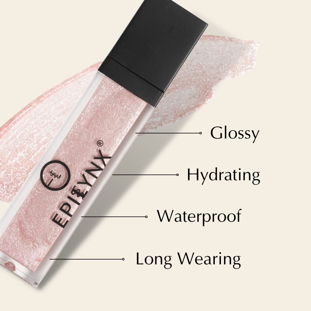 EPILYNX Vegan Glitter & Matte Liquid Lip Gloss - Moisturizing Formula for Hydration and Long Lasting Wear - Cruelty Free, Paraben Free, Gluten Free - Gloss, Skinny Dip by Dr. Liia