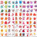 180Pcs Valentines-Day Tattoos - Galentine Monster Tattoos Pre-Cut Individually Wrapped Temporary Tattoo Stickers Goodies Bags Stuffers Gifts