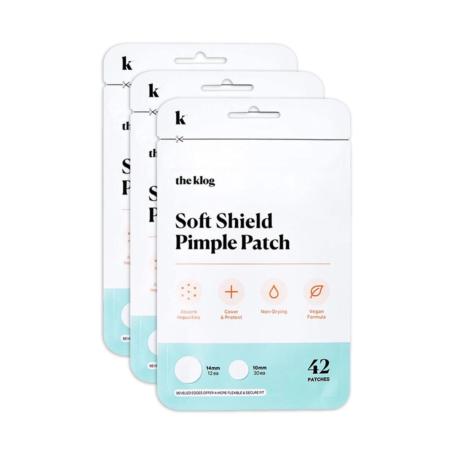 The Klog Soft Shield Pimple Patch, 2 Patch Sizes, Pack of 3 (126 Patches)