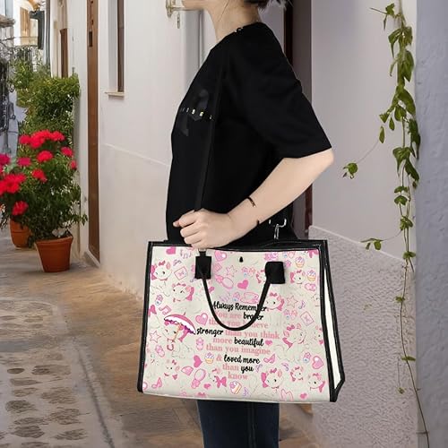 WZMPA Cat Marie Cosmetic Bag - Fans Gift 'You Are Braver Stronger Beautiful Than You Know' - Makeup Zipper Pouch (Cat Marie-TB)