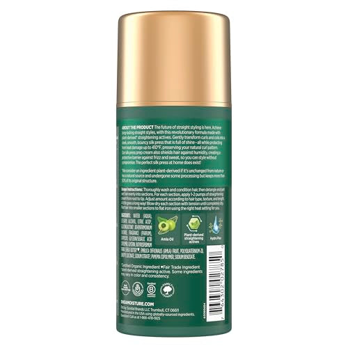 SheaMoisture Silk Press Prep Cream with Plant-Derived Straightening Actives, Alma Oil & Hydroplex Technology Provides Heat Protection While Helping to Preserve Natural Curl Pattern 3.3fl oz