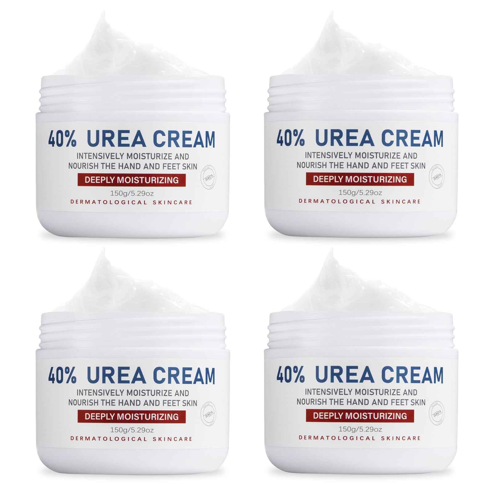 OUKEYA Urea Cream 40 Percent,Foot & Hand Cream for Dry Cracked,Urea Lotion for Feet Maximum Strength(4 Packs)
