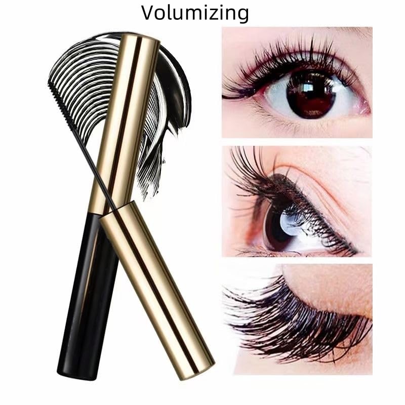 Black Waterproof Mascara with Fine Brush for Lower Lashes