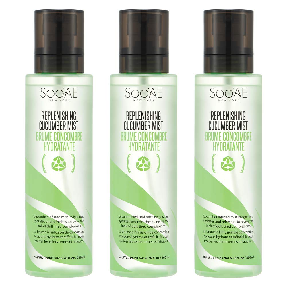 Soo'AE Replenishing Cucumber Mist, Net 6.76 fl. Oz. / 200 ml, 3 Count