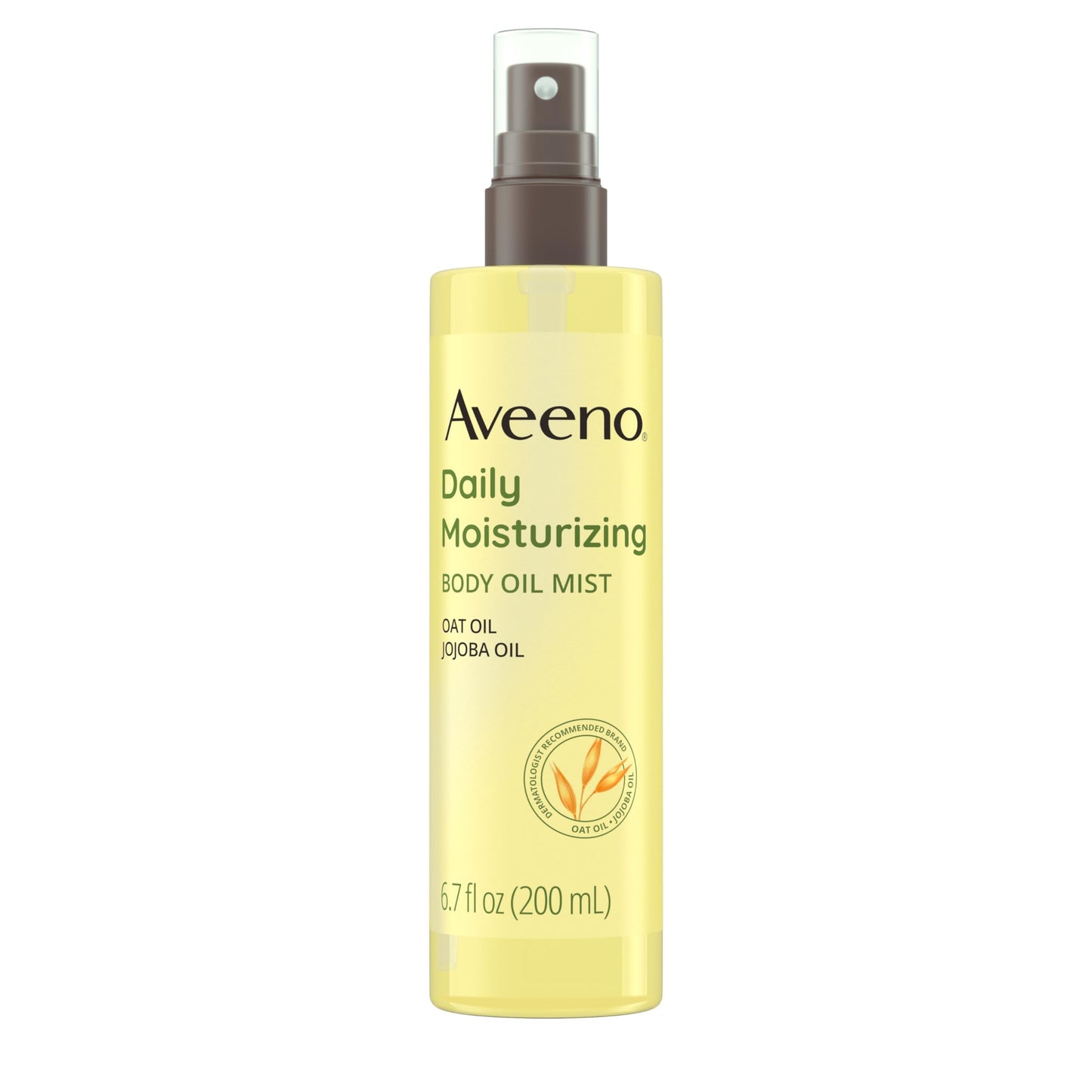 Aveeno Daily Moisturizing Dry Body Oil Mist with Oat and Jojoba Oil for Dry, Rough Sensitive Skin, Nourishing & Hypoallergenic Body Spray, Paraben-, Silicone- & Phthalate-Free, 6.7 fl. oz