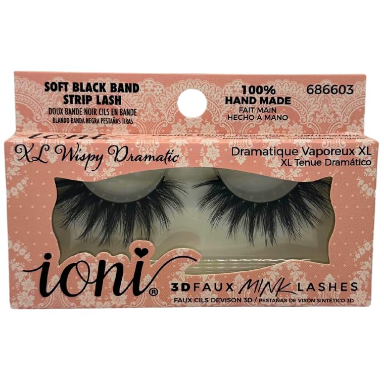 Handmade 3D Faux Mink False Eyelashes - Wispy Dramatic