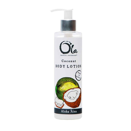 OLA TROPICAL APOTHECARY Coconut Body Lotion with Pure Tropical Oils and Plant Extracts - 8 fl oz