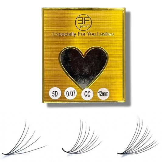 Especially For You Lashes - 500 Loose Promade (Premade) Fans | Volume Eyelash Extensions | Selections from Volume 3D To 20D – Curl C CC D L M – Thickness 0.03-0.1 mm – Length 8-20mm | Long Lasting Application | Easy Fan Lash Extensions (15mm, 8D 0.05 CC)