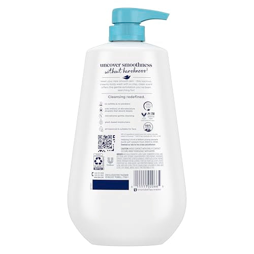 Dove Gentle Exfoliating Body Wash, 30.6 oz | 24-Hour Hydration