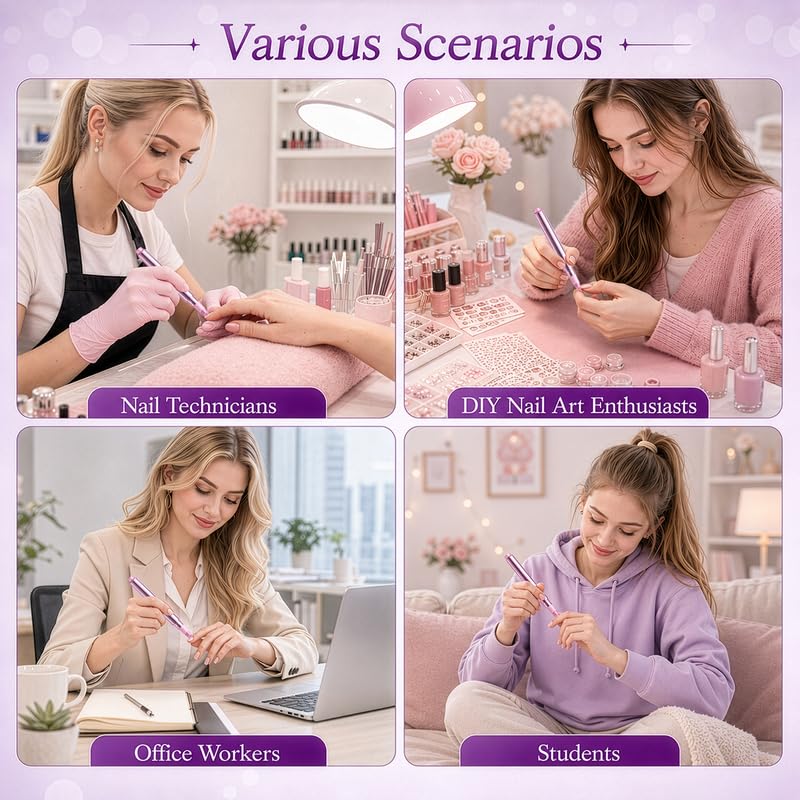 Babysun Cuticle Oil Pusher Pen - Press Type Ceramic Nail Care
