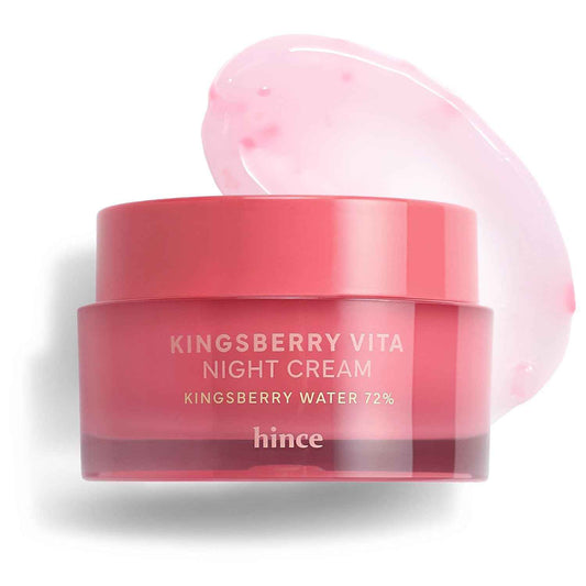HINCE KINGSBERRY VITA NIGHT CREAM - Jelly Cream, Dullness Improvement, Niacinamide, Face Moisturizer for Dry Skin, Gives Hydration and Glass Skin Overnight, Korean Skincare (1.69 fl.oz)