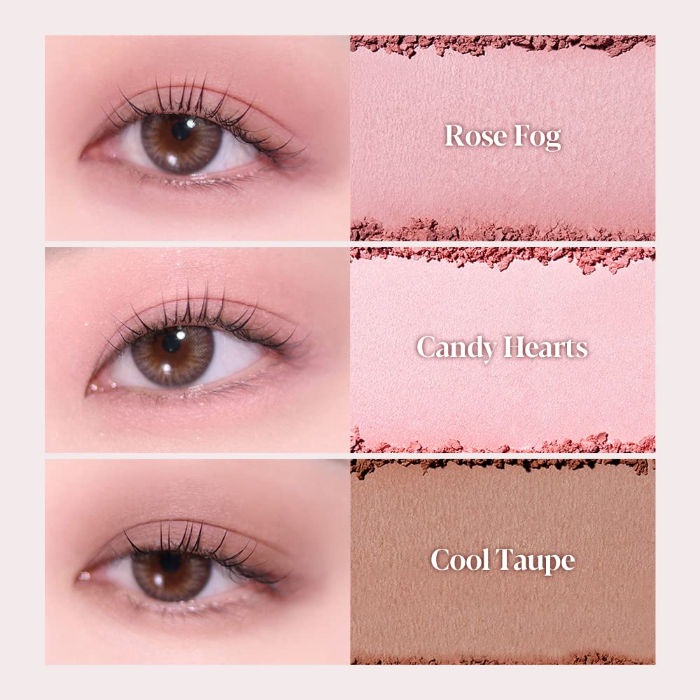 Espoir Real Eye Palette All New #2 Softy Rosy 0.26 oz 7.5g | Multi-Use Long-Lasting Blendable 8 Colors Natural Glitter Soft veil matte Makeup Eyeshadow Palette for Various Makeup Looks | Korean Makeup