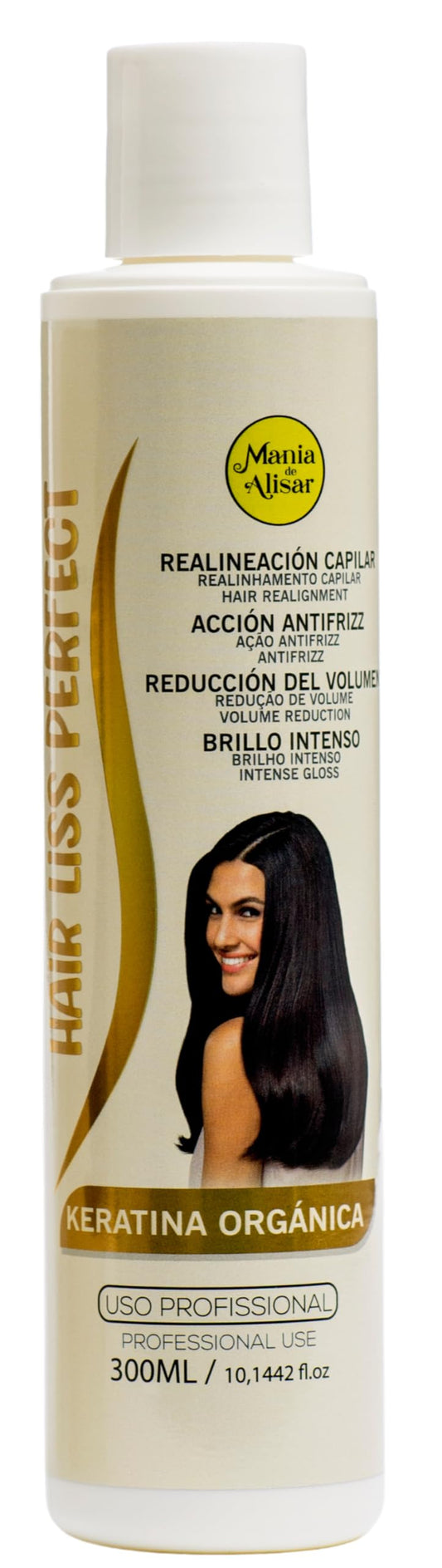 Mania de Alisar Organic Keratin Brazilian Hair Straightening contains one bottle of Keratin 10 oz (300 ml)