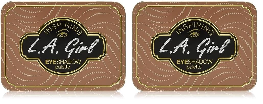 L.A. Girl Inspiring Eyeshadow Palette, Naturally Beautiful, 0.21 oz,GES335 (Pack of 2)