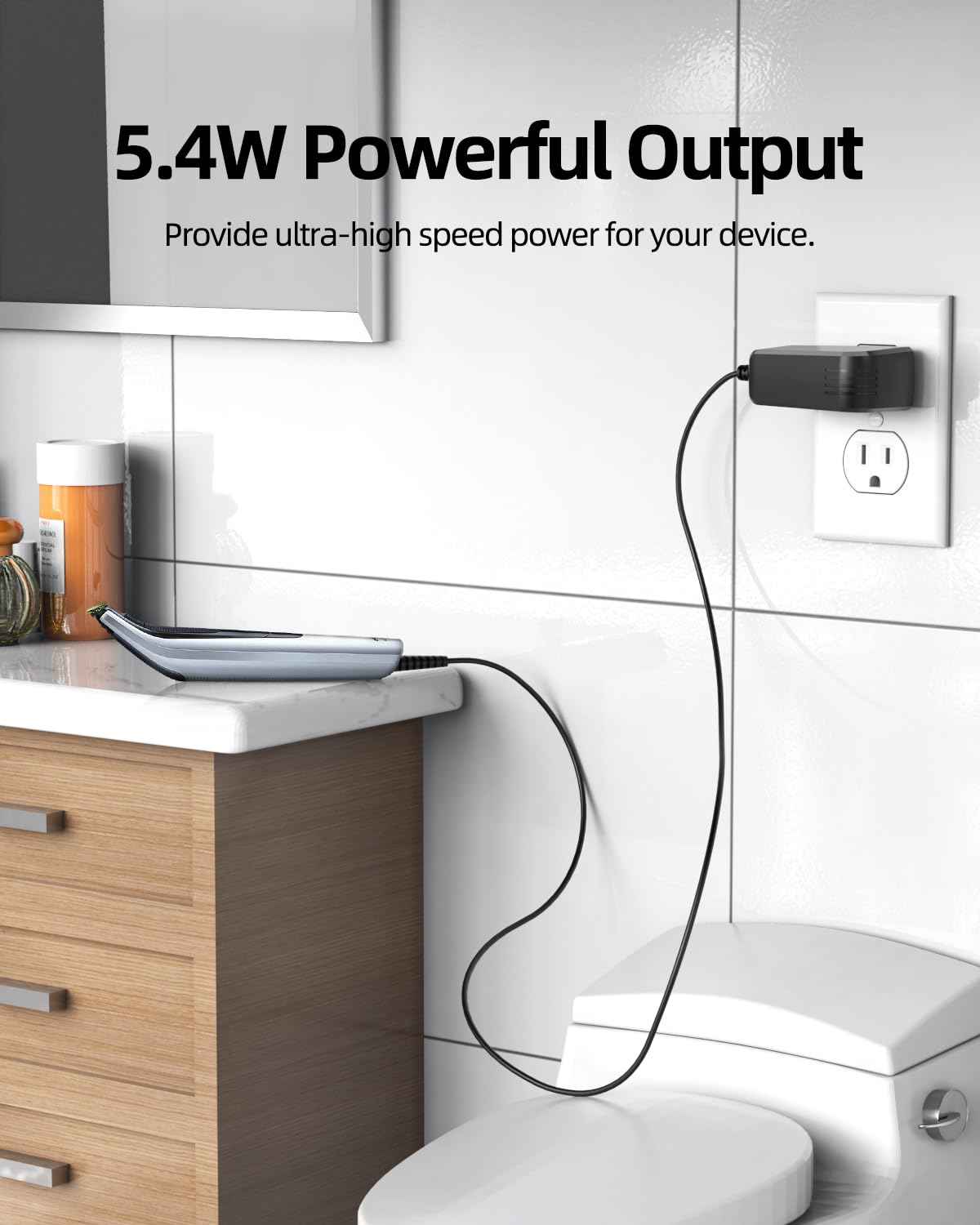 15V 6Ft Charger Cord Fit for Philips Norelco HQ8505 - (Older Model) Series 6000 7000 9000, BG7030 BG7040 BG5025 S9987, Multigroom MG5750 MG7750 MG7790, Fit for Phillips Shaver Electric Razor Trimmer