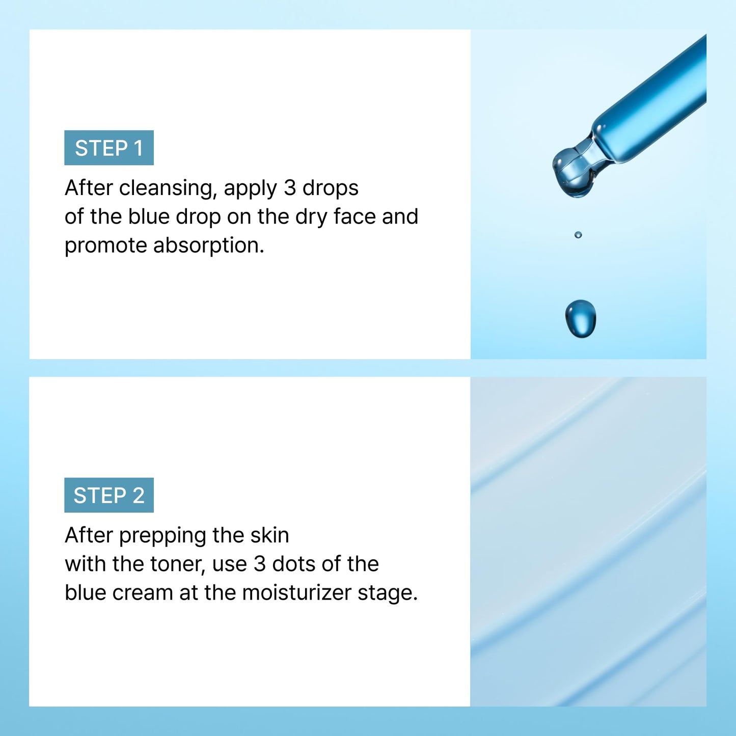DearKlairs Midnight Blue Barrier Soothing Kit | Activating Drop and Cream Routine Duo for Oily, Troubled, Sensitive Skin, Rapidly calms and Soothe Sensitivity (2.78 Fl Oz (Pack of 1))