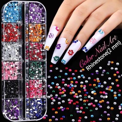 Teenitor DIY Acrylic Nail Art Kit with Clear Coffin Tips & Charms