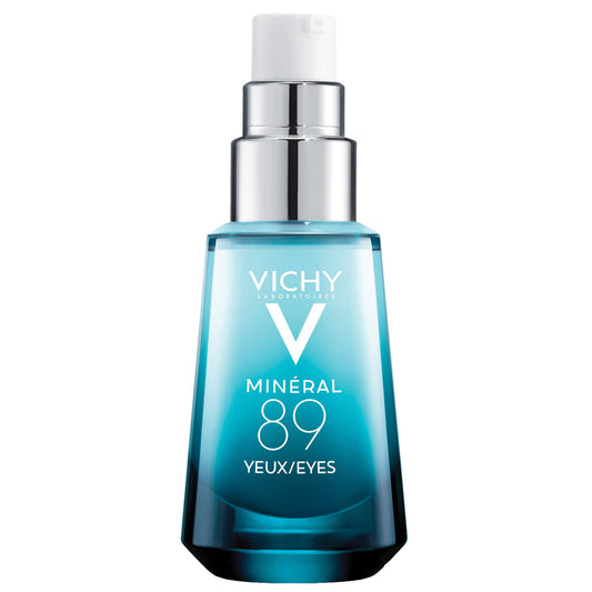 Vichy Mineral 89 Eyes Serum with Caffeine and Hyaluronic Acid | Moisturizing Under Eye Cream Gel to Smooth Fine Lines and Hydrate Eye Area | Suitable for Sensitive Skin & Fragrance Free | 0.5 Fl. Oz.