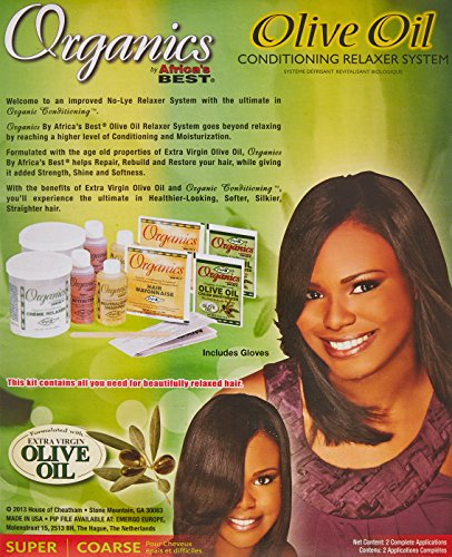 Originals By Africa's Best Olive Oil Conditioning Relaxer System 2-Pack, Helps Repair, Rebuild and Restore Your Hair's Elasticity and Softens & Shines, Designed for Coarse Hair Textures