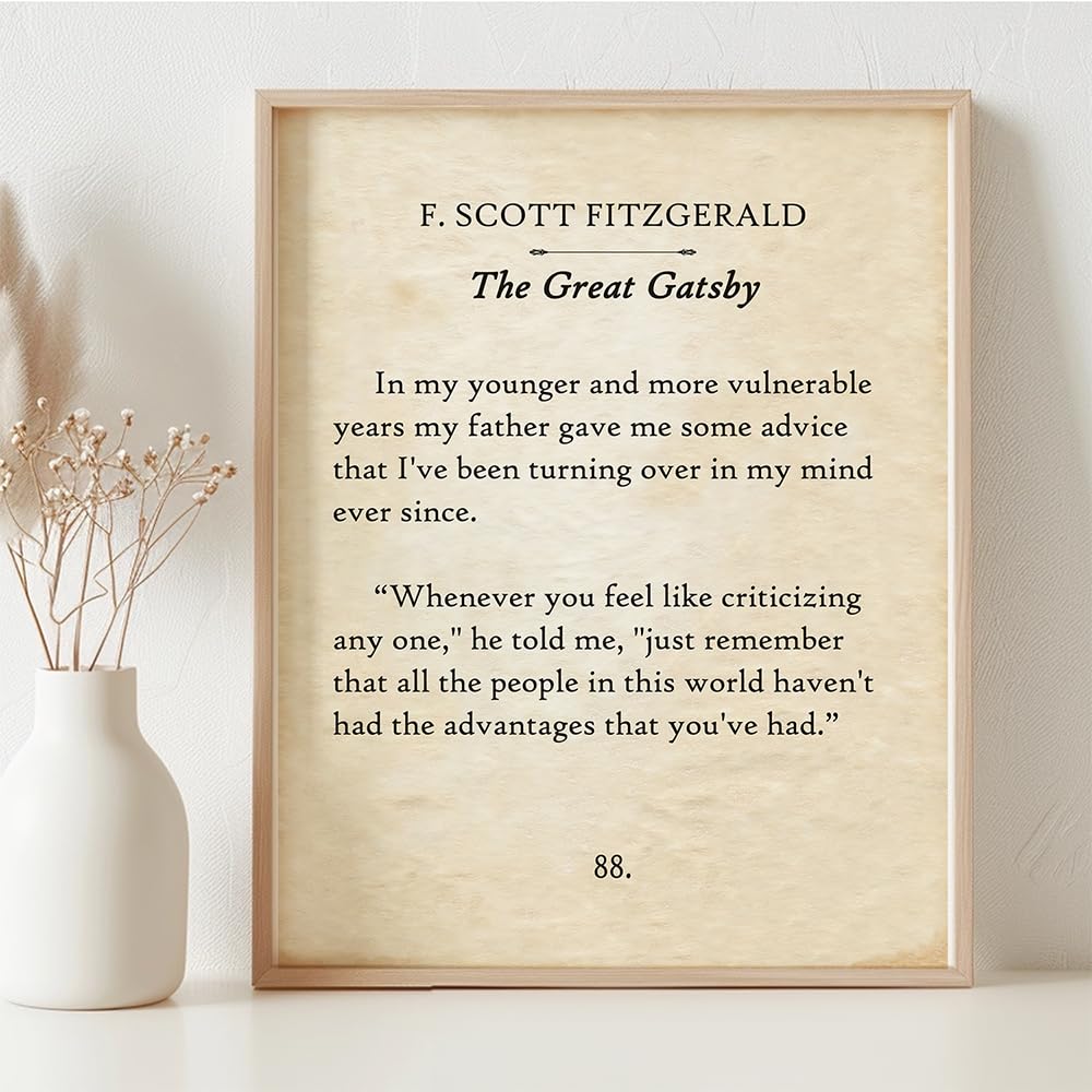 F. Scott Fitzgerald - In My Younger Years - 11x14 Framed Typography Book Page Print - Great Gift for The Roaring Twenties and Tragic Love Story Enthusiasts