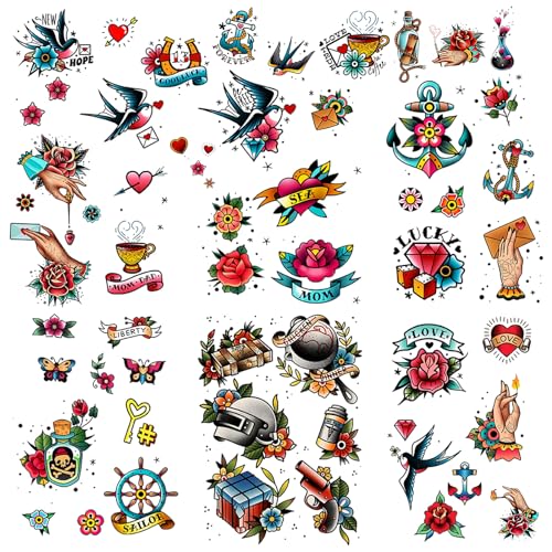 51 Retro Temporary Tattoos - Vintage Designs for Adults & Kids