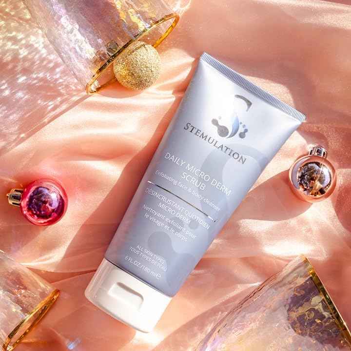 Stemulation Daily Micro Derm Scrub - Gentle Exfoliator Scrub For Face And Body - Aloe Based Antioxidant Complex For Refined Healthy Skin