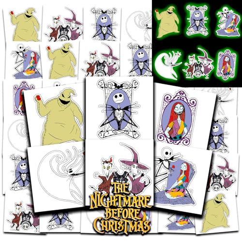 Nightmare Before Christmas Temporary Tattoos - 70 Glow Tattoos
