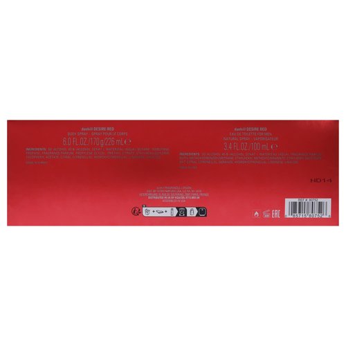 Alfred Dunhill Desire Red for Men - 2 Pc Gift Set 3.4oz EDT Spray, 6.0oz Deodorant Spray