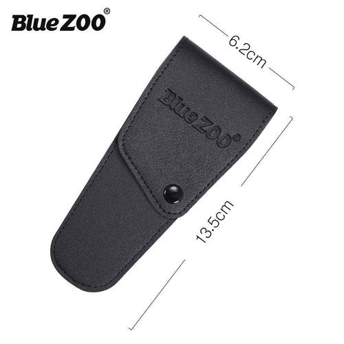 BlueZOO Beard Mustache Scissors and Comb Kit with PU Storage Bag, Rounded Safety Nose Hair Scissor for Men and Women Care Grooming, Ear Trimming Tool, Shears for Personal Grooming, Cutting & Styling