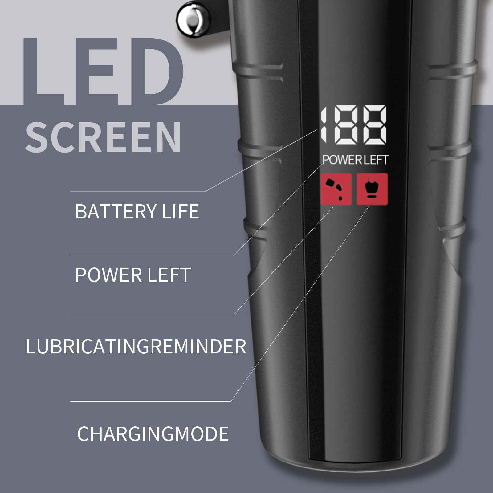 KOMINGDON Beard Trimmer for Men Professional,Liners Trimmer Hair Clippers, Precision Edgers Barber Clippers,Zero Gapped T-Blade Hair Trimmer Kit with LCD Display, Hair Cutting Mustache Facial