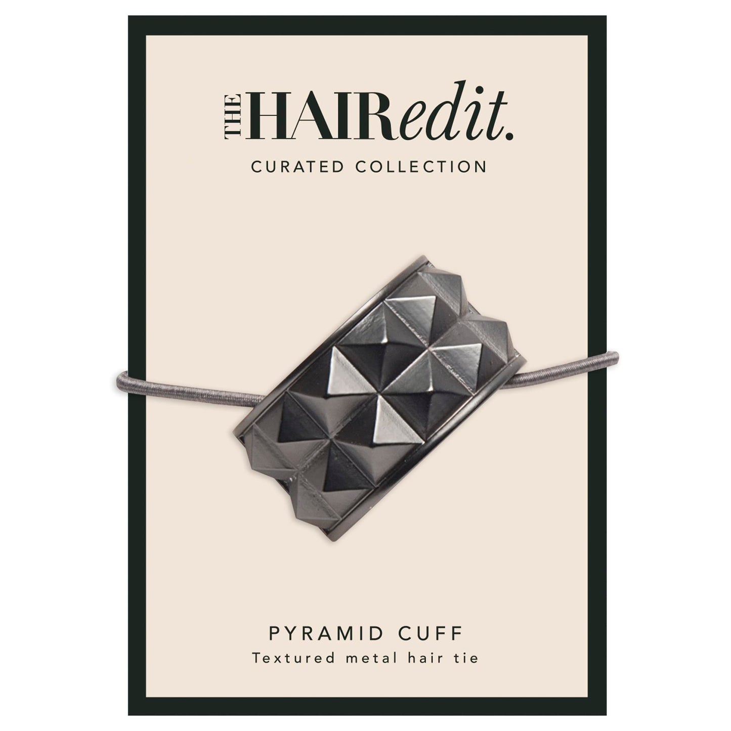 The Hair Edit Gunmetal Pyramid Cuff Hair Tie