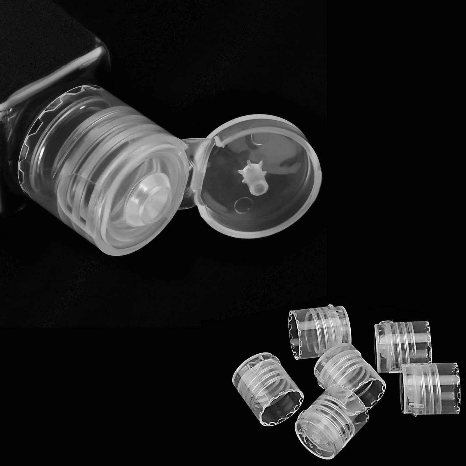 MOUYAT 110 Pack 1oz Clear Plastic Flip Cap Bottles, 30ml Empty Squeeze Travel Bottles with Flip Lid, Transparent Mini Refillable Flip Cap Travel Size Sample Containers for Lotion Cream Toiletries