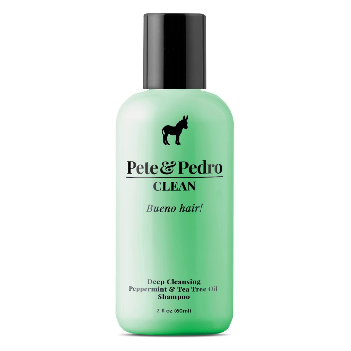 Pete & Pedro CLEAN - Deep Cleansing Tea Tree Oil And Peppermint Daily Cleaning Shampoo For Men & Women | As Seen on Shark Tank, 2 oz. Travel Size