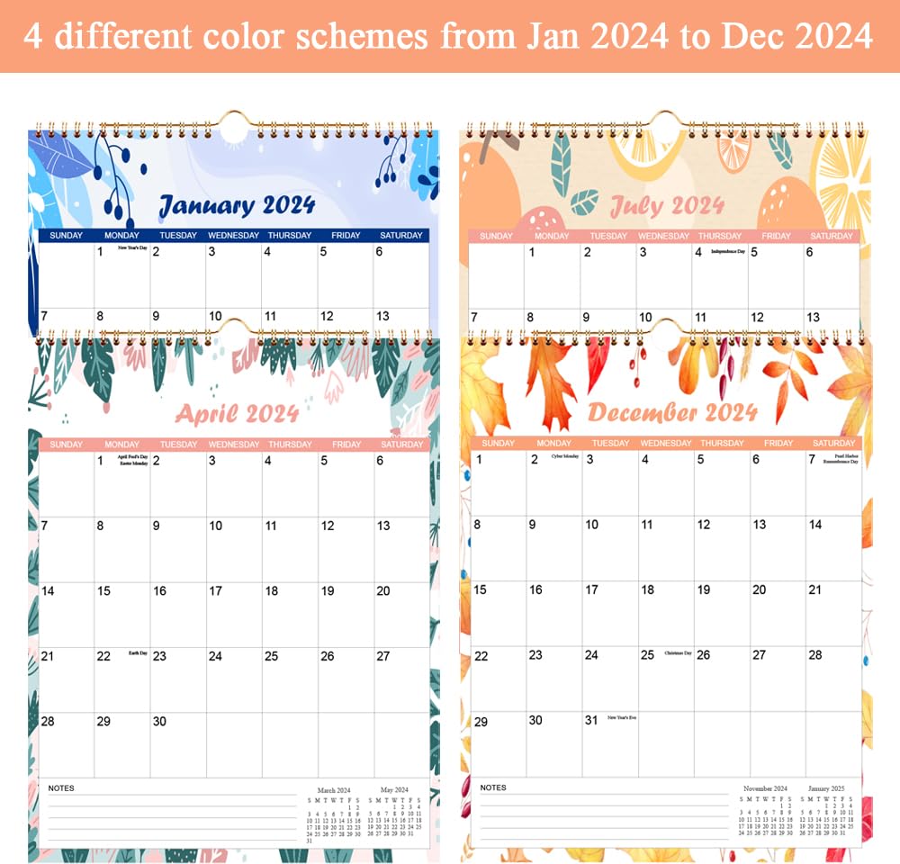 2024-2025 Calendar - Wall Calendar from May 2024 to June 2025, 14 Monthly Calendar with Seasonal Designs for Planning and Organizing for Home or Office, 11.5 x 14.5 In Calender 2024-2025 Monthly