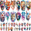 77 PCS Temporary Tattoos for Adults & Kids - Realistic Animal & Flower Designs