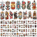 Cerlaza 79 Sheets Temporary Tattoos - Classic Old School Designs