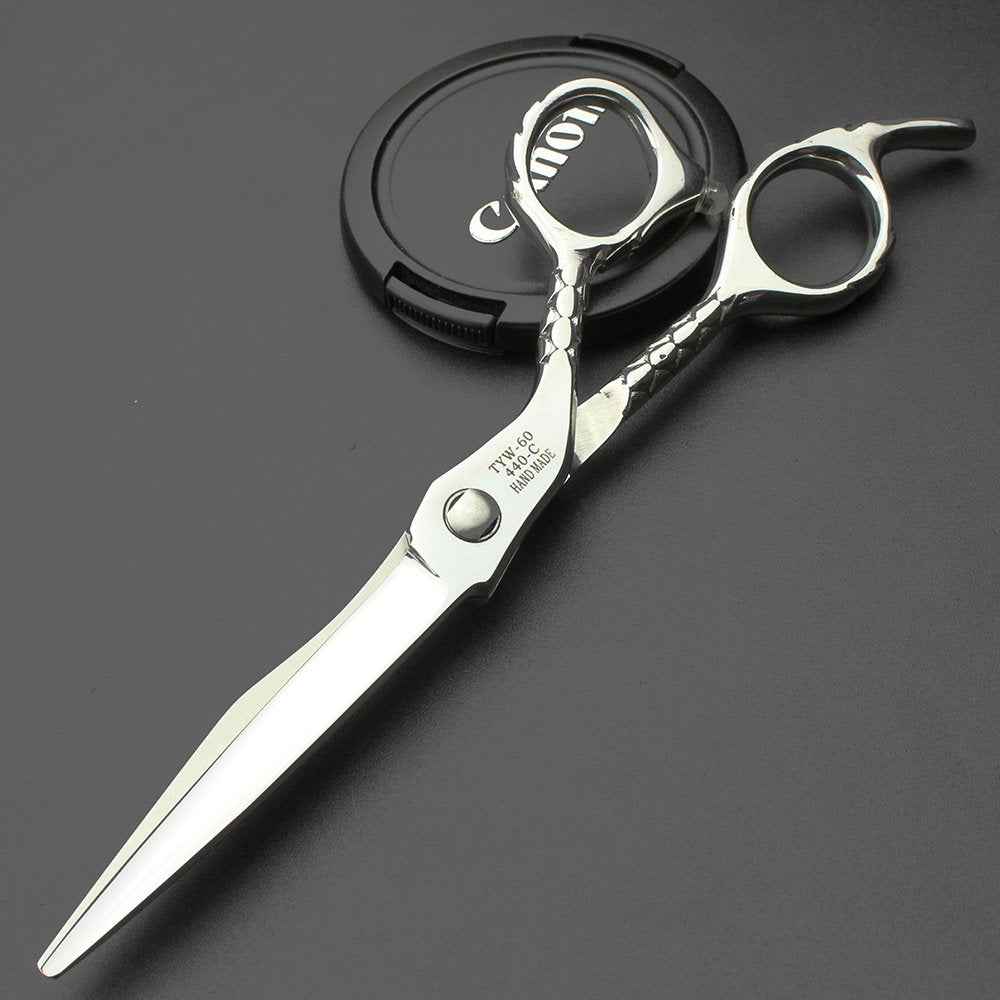 6-inch skull silver hair scissors salon hairdresser hairdresser Professional cutting and cutting hair special tools (Cutting Scissors)