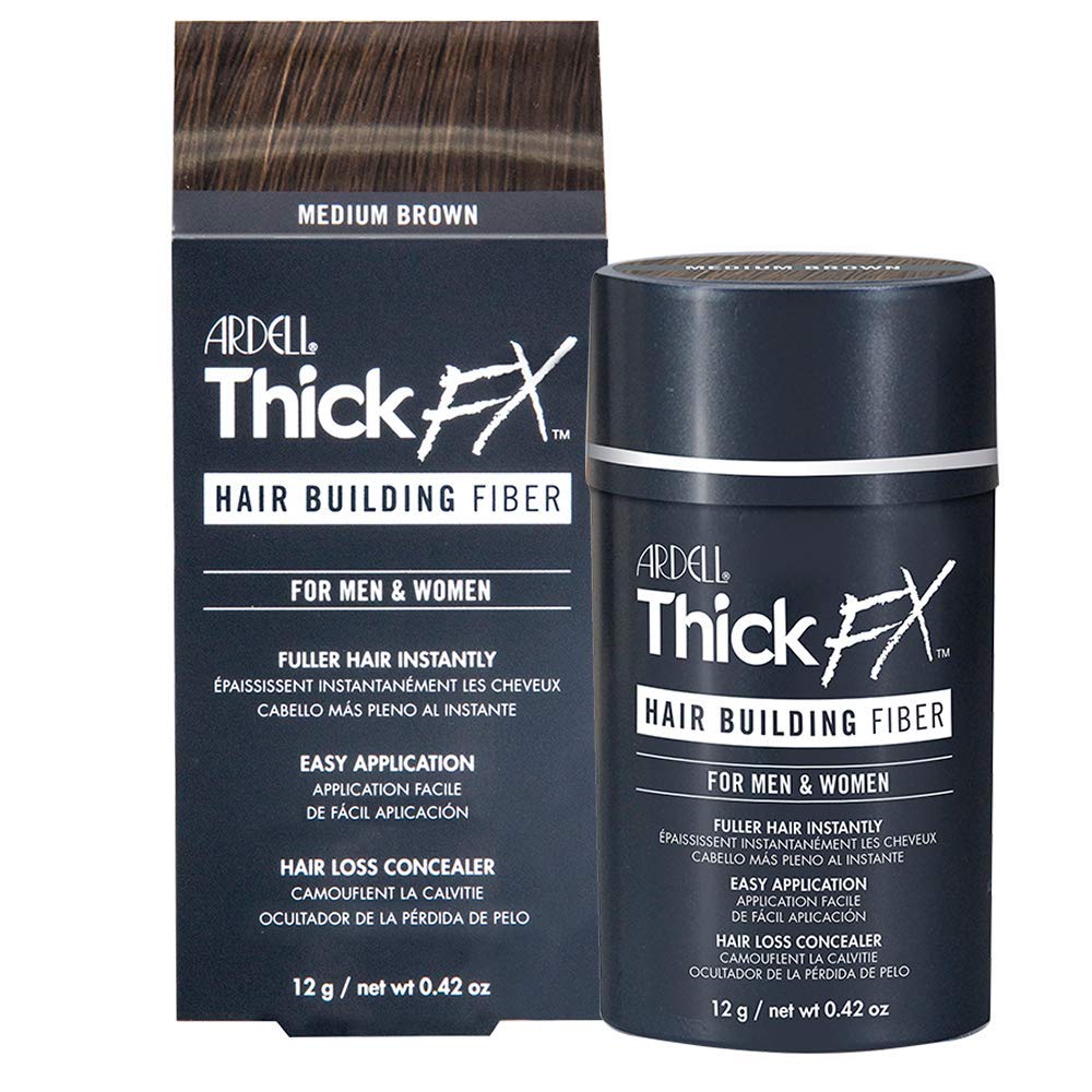 Ardell Thick FX Medium Brown Hair Building Fiber for Fuller Hair Instantly, 0.42 oz