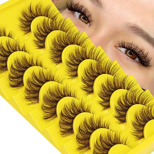Brown Lashes Natural Look False Eyelashes 8 Pairs