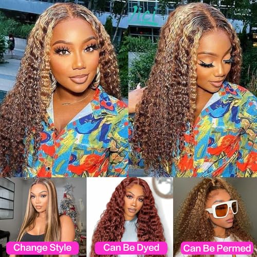 13x6 HD Lace Front Wig 30" Deep Wave Human Hair 4/27