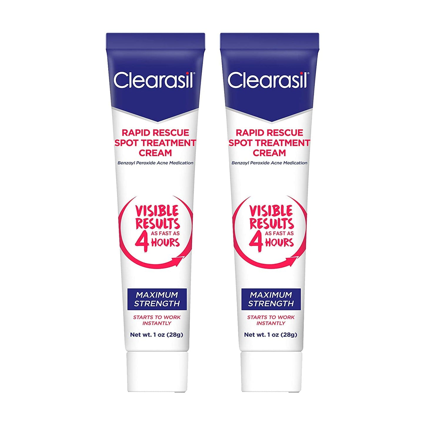 Clearasil Ultra Rapid Action Vanishing Acne Treatment Cream, 1 oz (Pack of 2)