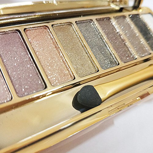 9 Color Shimmer Eyeshadow Palette with Brush & Mirror Set