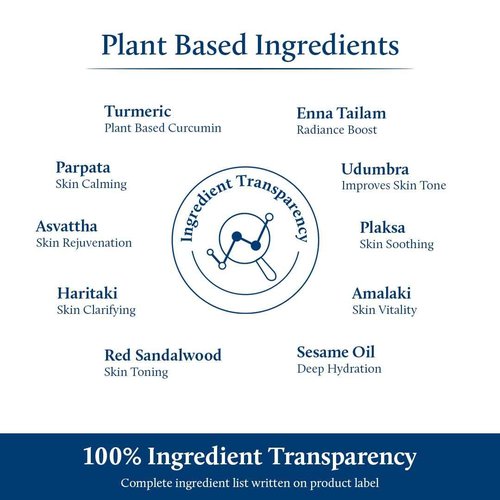 Blue Nectar Turmeric Facial Oil for Even Skin | Plant Based Skin Glow | Tan Removal Face Serum for Women & Men (16 Herbs,1 Fl Oz)