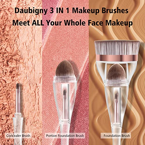 Foundation Brush, Daubigny Perfect Makeup Brush for Face Blush Liquid Powder Foundation Brush for Blending Liquid, Cream or Flawless Powder Cosmetics with Great Gift Case