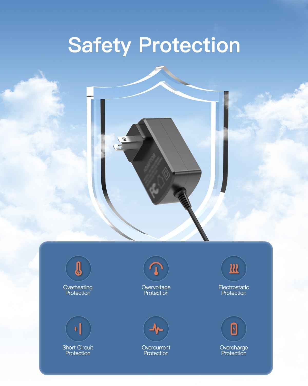 Superer 8W AC Charger Fit for Wahl Cordless Magic Clipper 8148 8164 8591 8509 1919 8148L 8591L 08504-400 8148-308 97225-002 Adapter Power Supply Cord