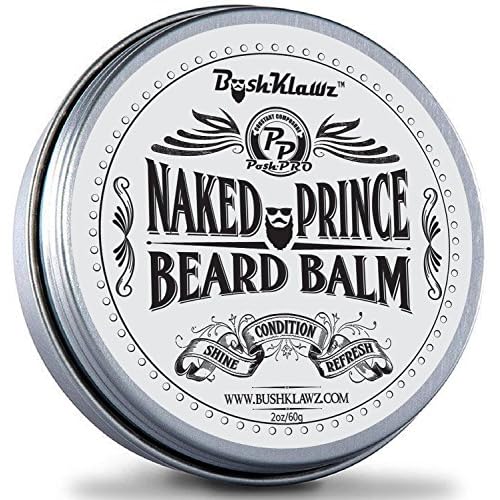 BushKlawz Beard Balm and Leave-in Conditioner, 5 Full Size 2.0 oz Balms - Urban, Lumber, Pacific, Naked Prince Fragrance Free, Premium Line, Great Gift for Christmas, Father's Day