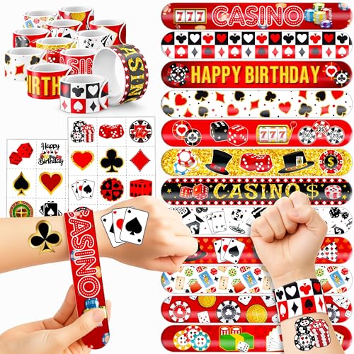 48PC Safari Jungle Party Favors Set - Slap Bracelets & Tattoos