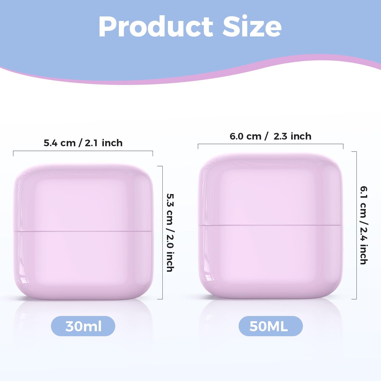 Lhelca TSA Approved 1oz (30ml) Leak-Proof Travel Containers 4 Pack - Containers for Toiletries with 4 Spoons for Toiletries, Cosmetics, Face, Hand & Body Creams - TSA Compliant Travel Essentials